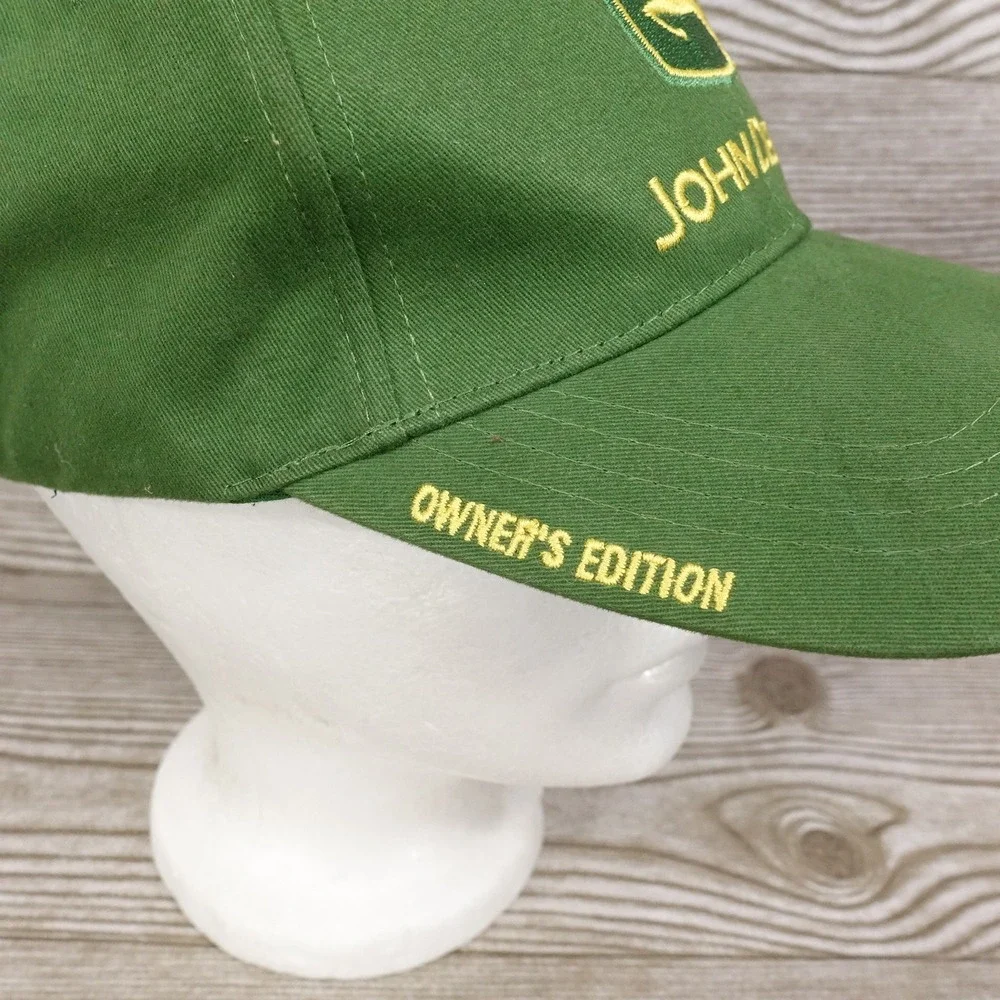 JOHN DEERE TRACTORS OWNER'S EDITION LOGO GREEN STRAPBACK BASEBALL HAT CAP